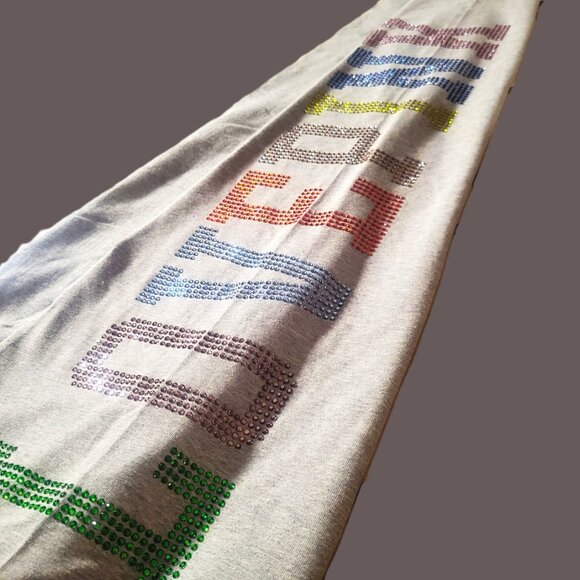 NWT! Victoria Secret PINK High Waist Full Length Legging Rainbow Rhinestone - XL - Picture 3 of 11